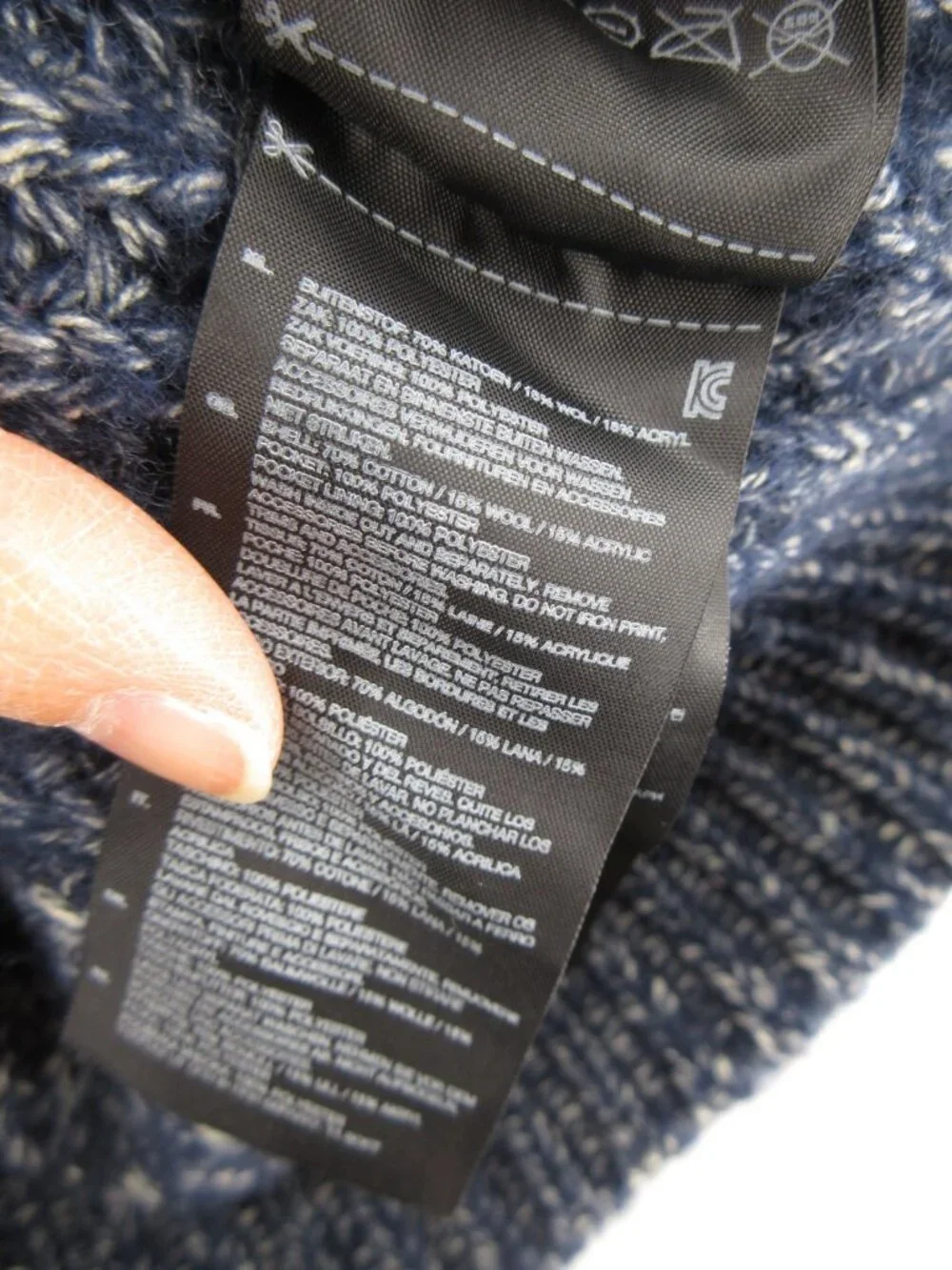 G Star Raw Sweater Small Wool Blend Cardigan Ribbed Chunky Heavy Thick